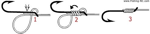 Tying a Snell Knot